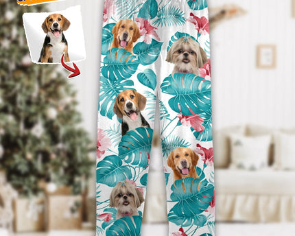 Custom Photo Dog and Cat Pajamas Christmas