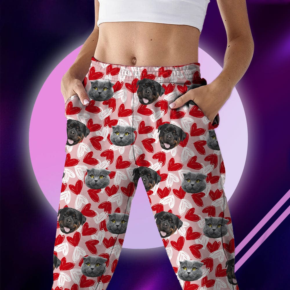 Custom Photo Dog Cat And Face Pajamas