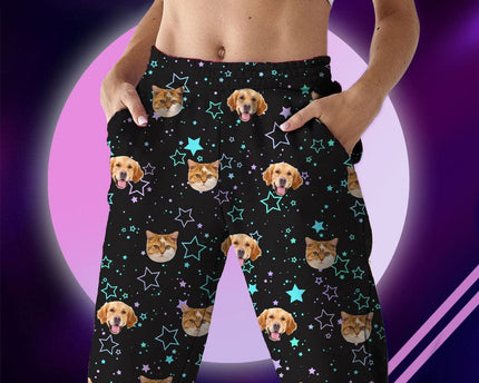 Custom Photo Dog Cat And Face Pajamas