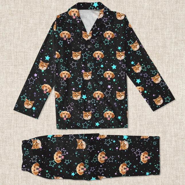 Custom Photo Dog Cat And Face Pajamas
