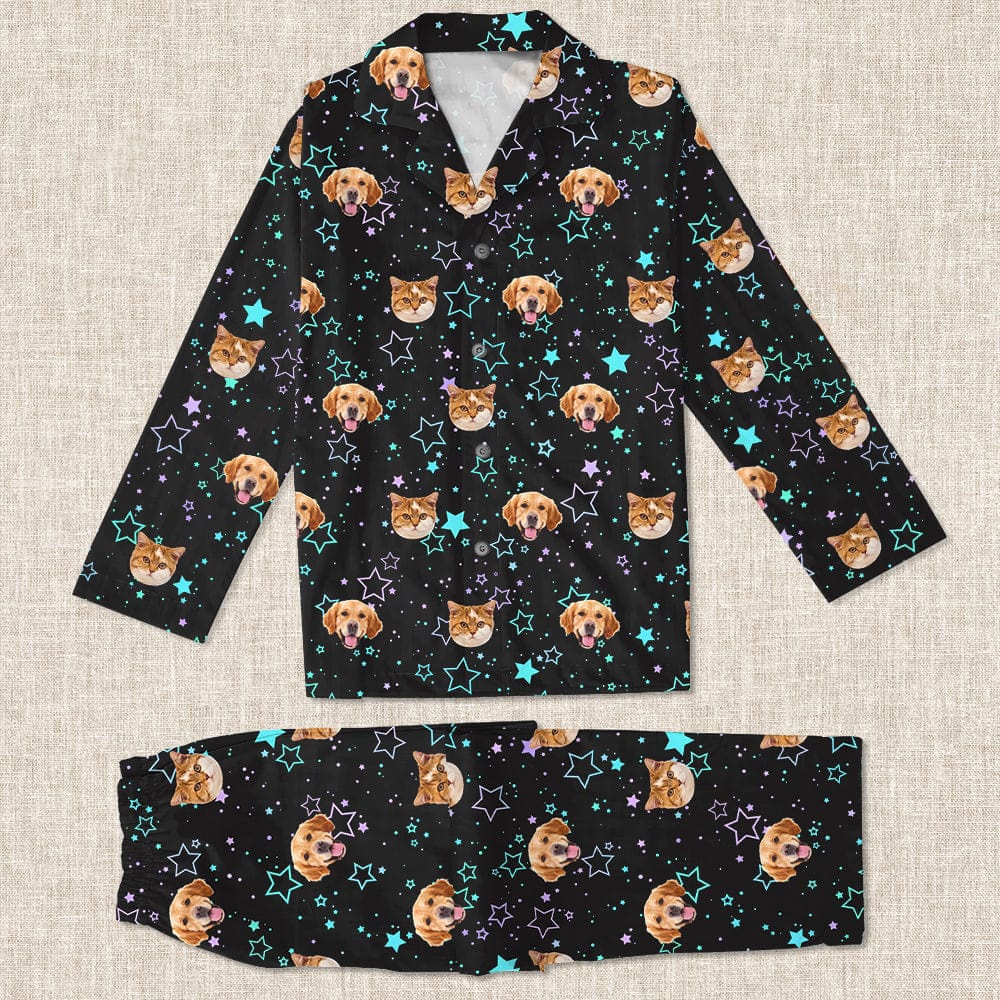 Custom Photo Dog Cat And Face Pajamas