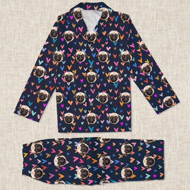 Custom Photo Dog Cat And Face Pajamas