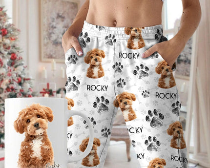 Custom Photo Dog Cat Paw For Dog Cat Lover Pajamas Christmas