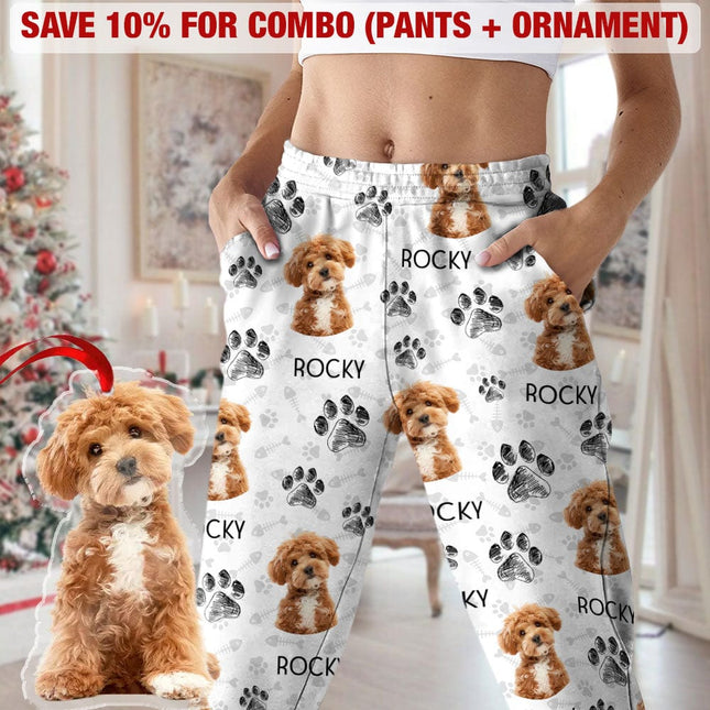 Custom Photo Dog Cat Paw For Dog Cat Lover Pajamas Christmas