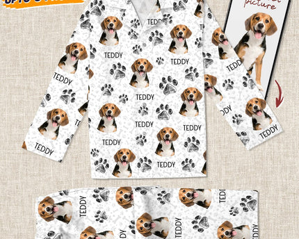 Custom Photo Dog Cat Paw For Dog Cat Lover Pajamas Christmas