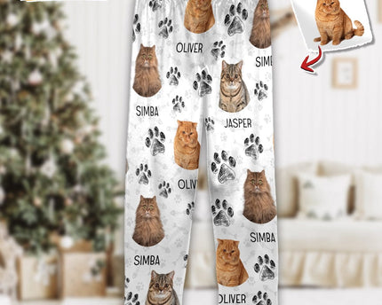 Custom Photo Dog Cat Paw For Dog Cat Lover Pajamas Christmas
