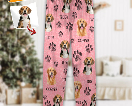 Custom Photo Dog Cat Paw For Dog Cat Lover Pajamas Christmas