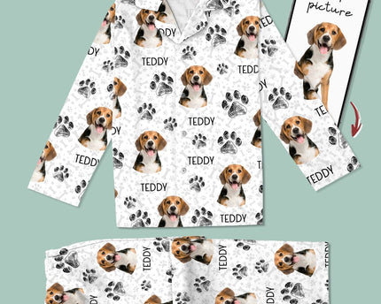 Custom Photo Dog Cat Paw For Dog Cat Lover Pajamas Christmas