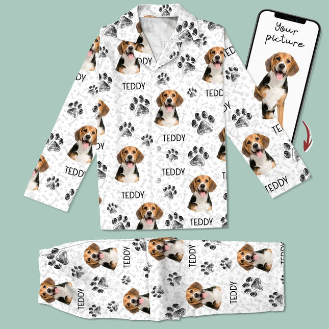 Custom Photo Dog Cat Paw For Dog Cat Lover Pajamas Christmas