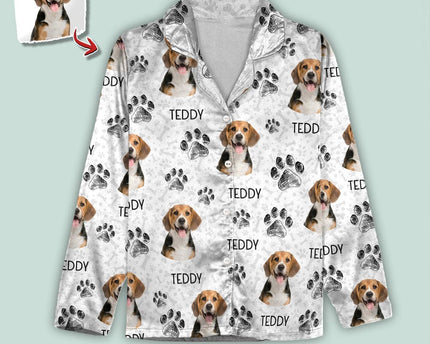 Custom Photo Dog Cat Paw For Dog Cat Lover Pajamas Christmas