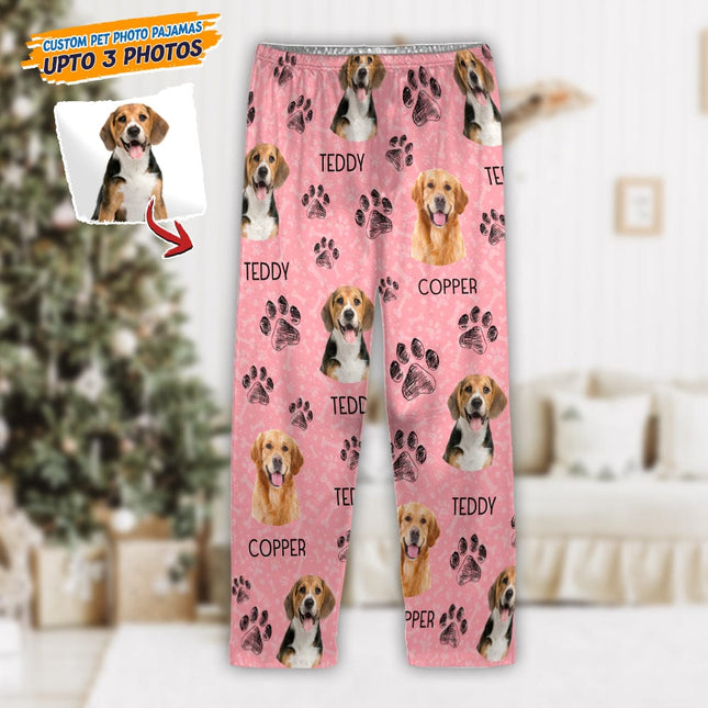 Custom Photo Dog Cat Paw For Dog Cat Lover Pajamas Christmas