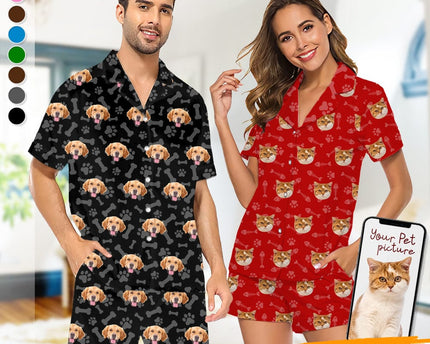 Custom Photo Dog Cat Short Pajamas