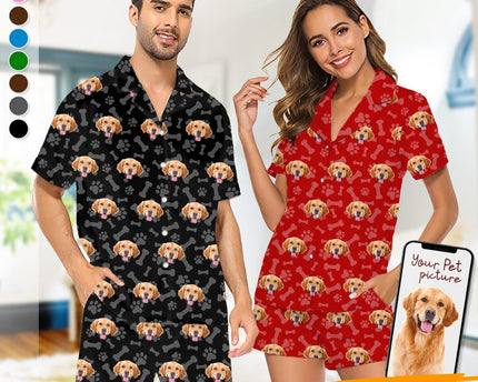 Custom Photo Dog Cat Short Pajamas