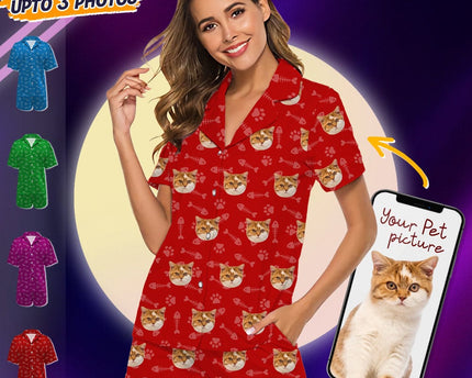 Custom Photo Dog Cat Short Pajamas