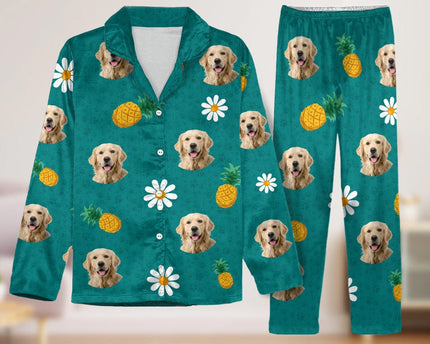 Custom Photo Dog Cat With Accessories Pattern Pet Pajamas