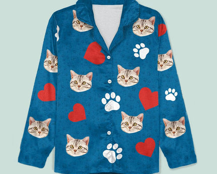 Custom Photo Dog Cat With Accessories Pattern Pet Pajamas