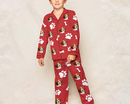 Custom Photo Dog Cat With Accessories Pattern Pet Pajamas