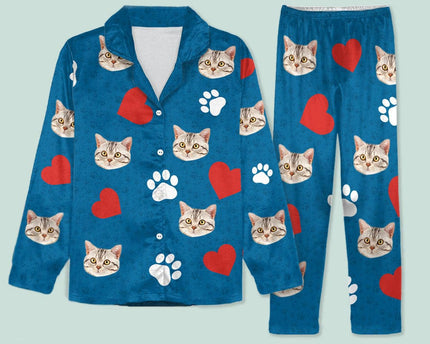 Custom Photo Dog Cat With Accessories Pattern Pet Pajamas