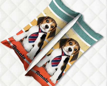 Custom Photo Dog Portrait Rectangle Pillow Case