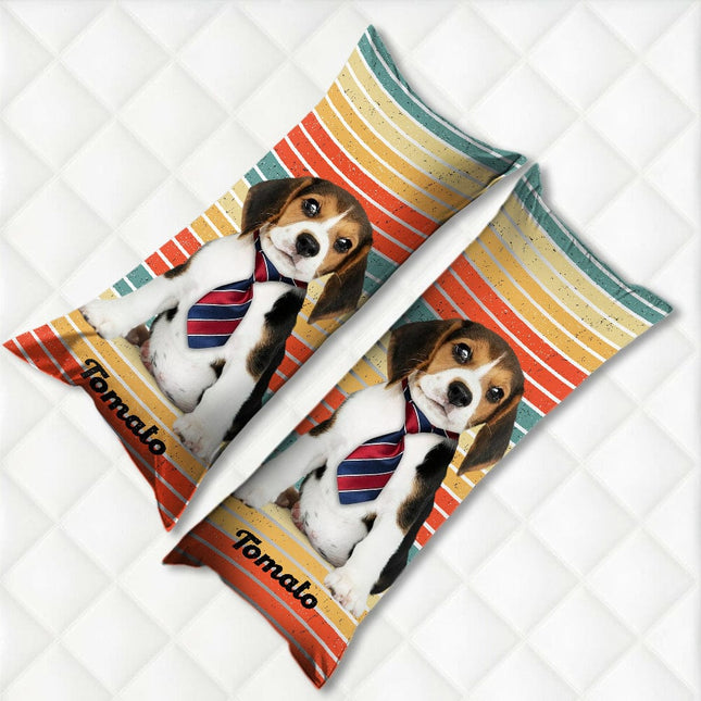 Custom Photo Dog Portrait Rectangle Pillow Case