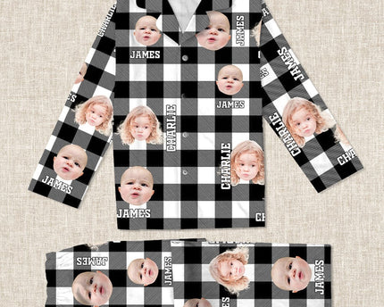 Custom Photo Human Face Flannel Pajamas