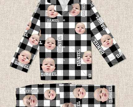 Custom Photo Human Face Flannel Pajamas