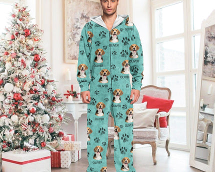 Custom Photo With Dog Cat Paw Onesie Pajamas For Dog Lovers