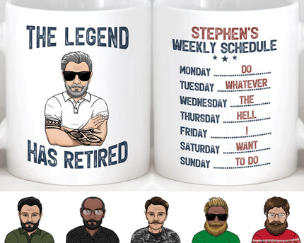 The Legend Has Retired Personalized Custom Family Mug