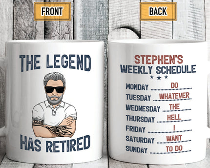 The Legend Has Retired Personalized Custom Family Mug