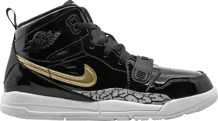 Men's Air Jordan Legacy 312 High Black Metallic Gold Shoes