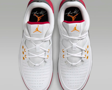 Men's Jordan Max Aura 5 White And Cardinal Red Shoes