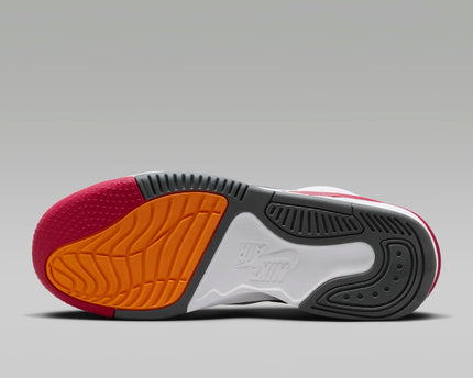 Men's Jordan Max Aura 5 White And Cardinal Red Shoes