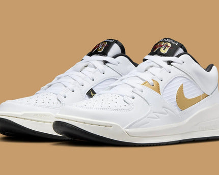 Men's Air Jordan Stadium 90 White Gold Shoes