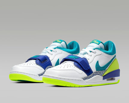 Men's Air Jordan Legacy 312 Low White Ultramarine Neon Shoes