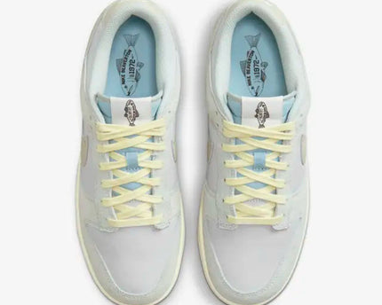 Men's Dunk Low SE Light Silver and Ocean Bliss Shoes