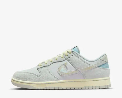 Men's Dunk Low SE Light Silver and Ocean Bliss Shoes
