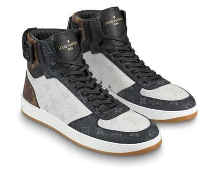 Men's LV Louis Vuitton Rivoli Sneaker Boot Shoes V4