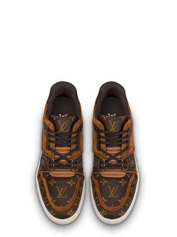 Men's LV Louis Vuitton Trainer Low Top Sneaker Boot Shoes V1