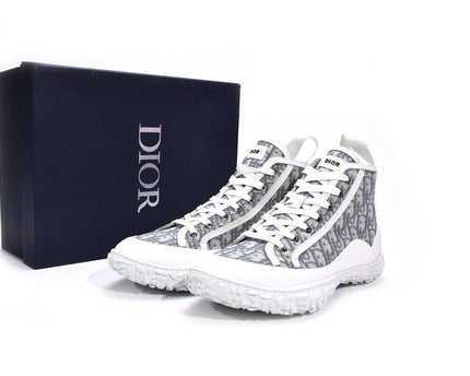 Men's Christian Dior B28 Oblique Gray White Sneaker Shoes