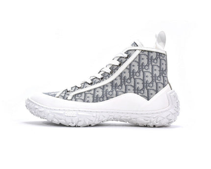 Men's Christian Dior B28 Oblique Gray White Sneaker Shoes