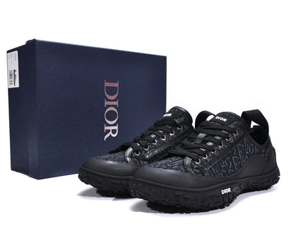 Men's Christian Dior B28 Oblique Black Text Sneaker Shoes
