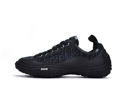 Men's Christian Dior B28 Oblique Black Text Sneaker Shoes