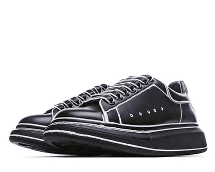 Men's Alexander MCQueen Oversized Sole Leather Sneakers Shoes V15