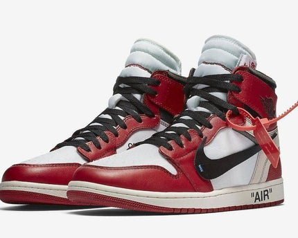 Men's Air Jordan 1 X Off White Red Shoes