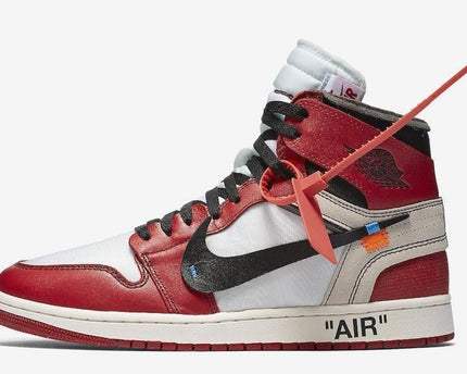 Men's Air Jordan 1 X Off White Red Shoes