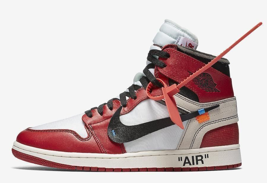 Men's Air Jordan 1 X Off White Red Shoes