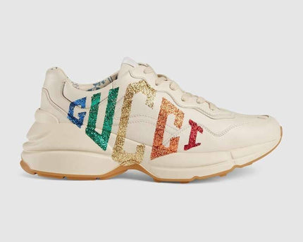 Men's Gucci Rhyton Rainbow Glitter Sneaker Shoes