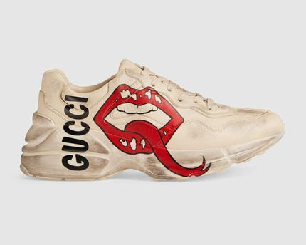 Men's Gucci Rhyton Mouth Print Sneaker Shoes