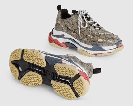Men's Balenciaga Triple S x Gucci White Red Shoes