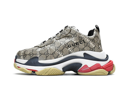 Men's Balenciaga Triple S x Gucci White Red Shoes